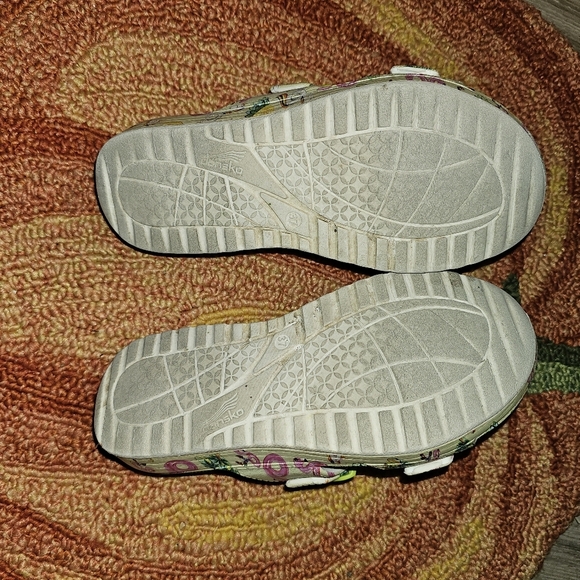 DANSKO 'Kandi' Lime Green Pink Flamingo Adjustable Sandals EVA 6.5-7/37 - Picture 4 of 4